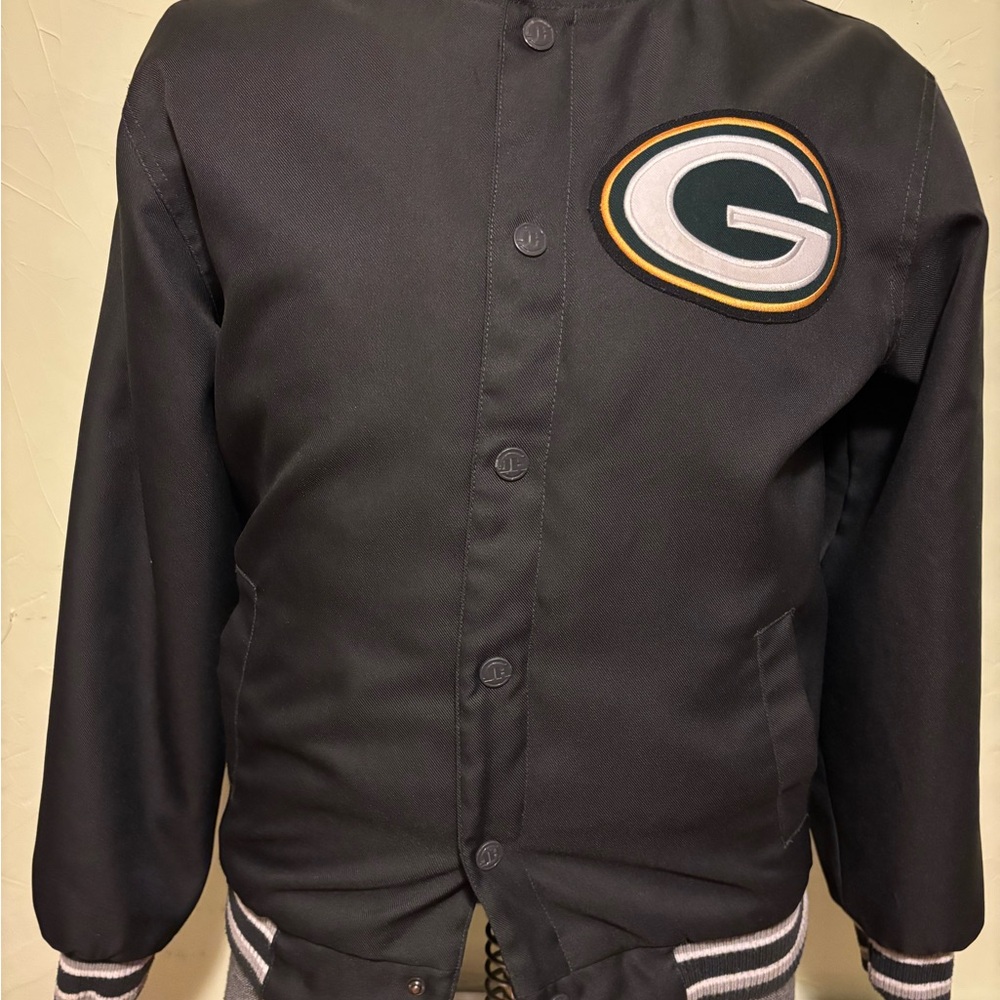 NFL Green Bay Packers Black Bomber Jacket